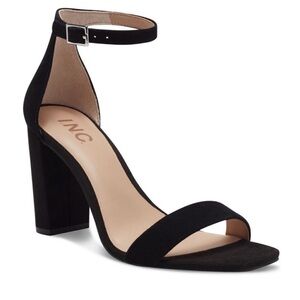 INC International Concepts Black Suede Heels